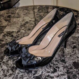 ZARA open-toe kitten heels